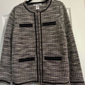 Cathy Daniels Black and White Plaid Blazer